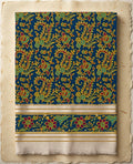 Riwaya Hand Block Printed Floral Paisley Lawn Shirt Traditional Apparel (Unstitched)
